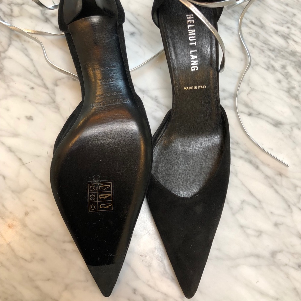 Helmut Lang black suede pump - never worn
